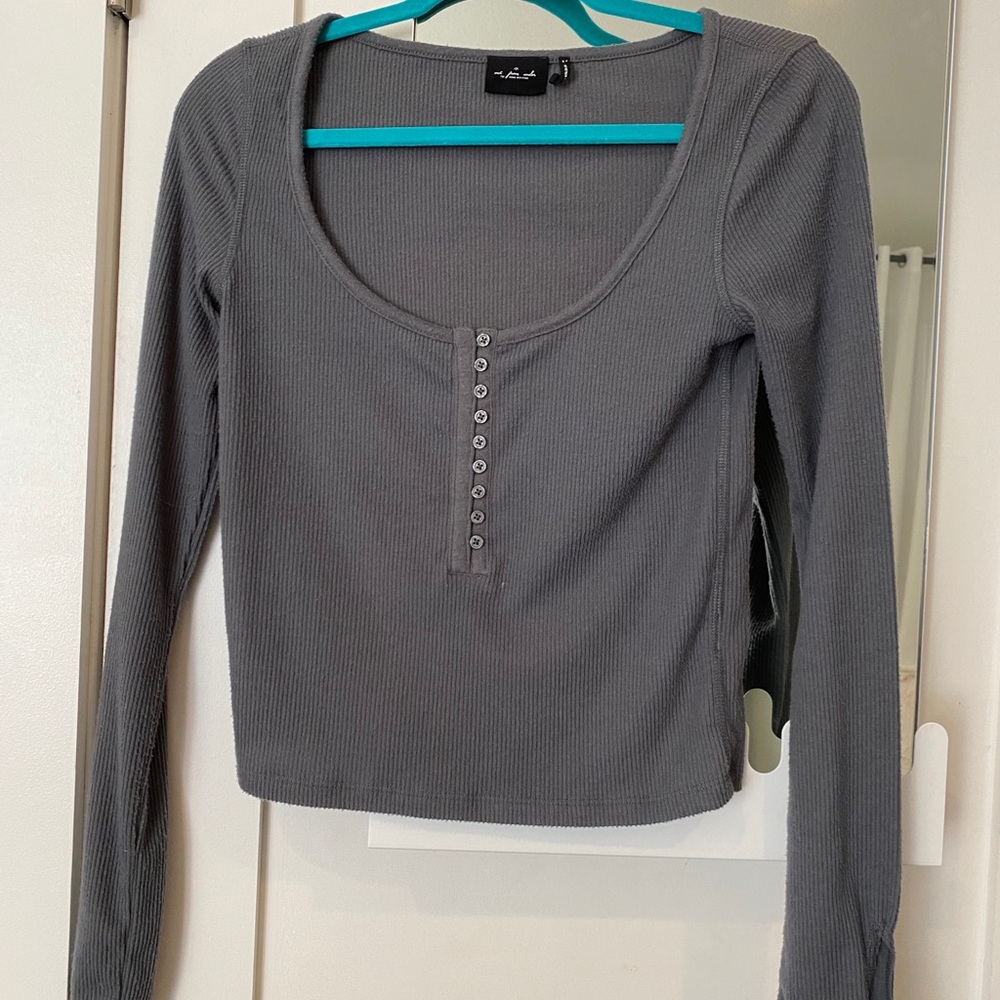 Out from under button up comfy shirt